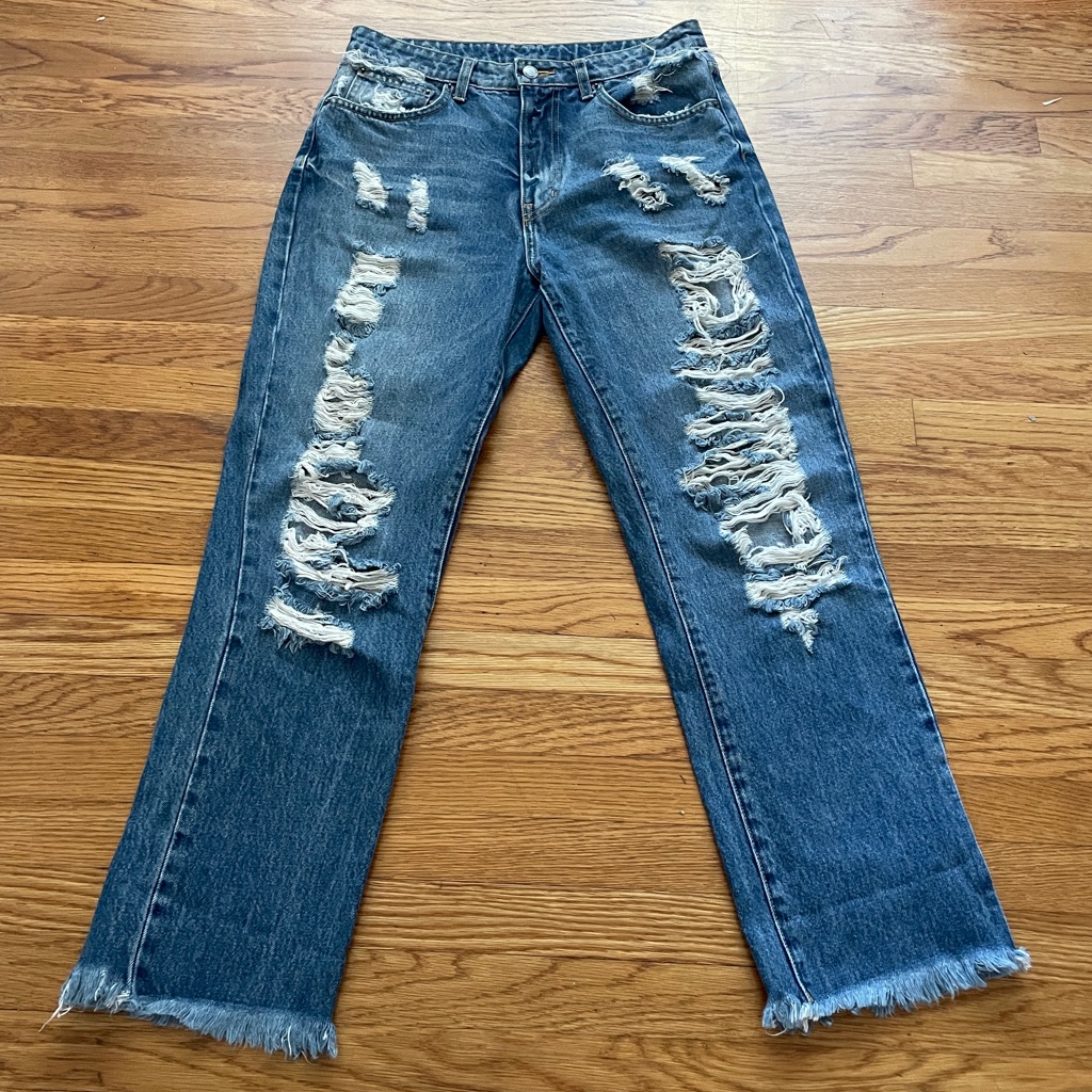 Carmar Distressed Straight Leg Grunge Jeans 29